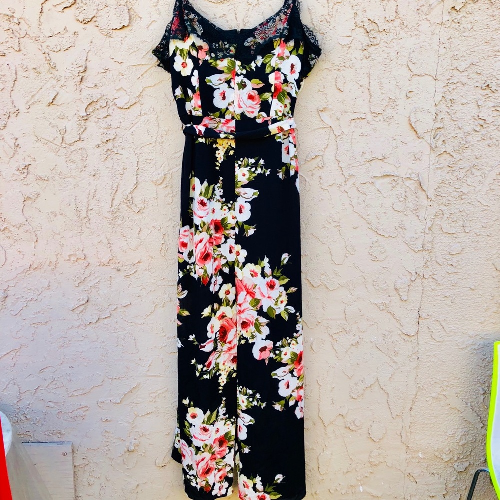 Bisou Bisou Black Floral Maxi Dress